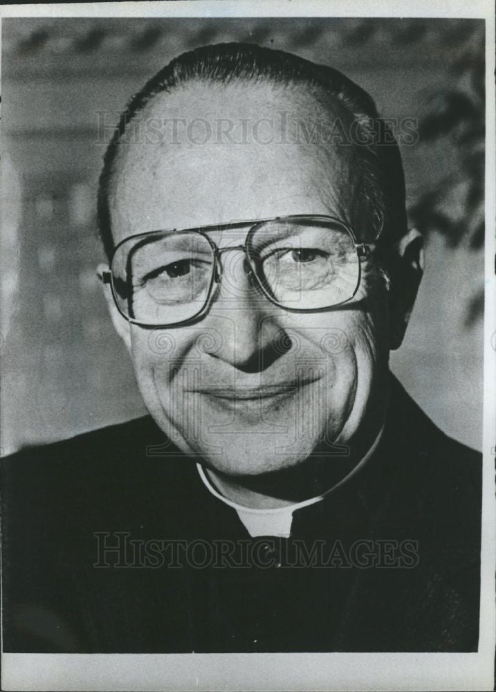 1985 Press Photo Archbishop Edmund Szoka Detroit Church - Historic Images