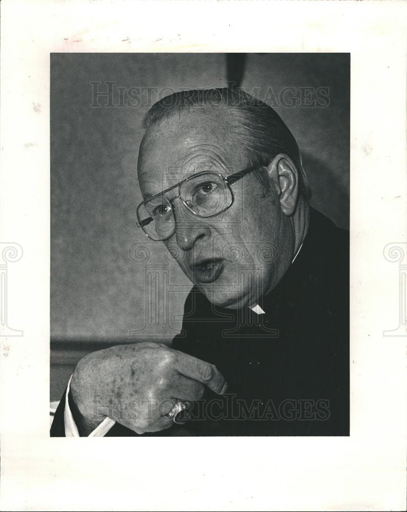 1983 Press Photo Archbishop Detroit Edmund Szoka - Historic Images