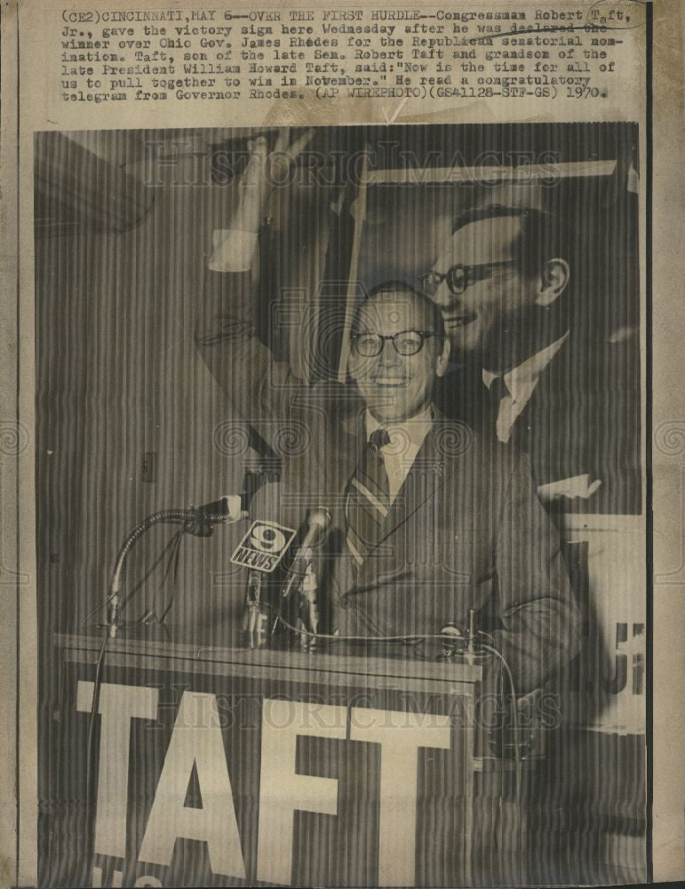 1970 Press Photo Congressman Robert Taft James Rhodes - Historic Images