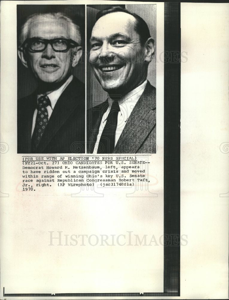 1970 Press Photo Ohio Candidates for U.S Senate - Historic Images