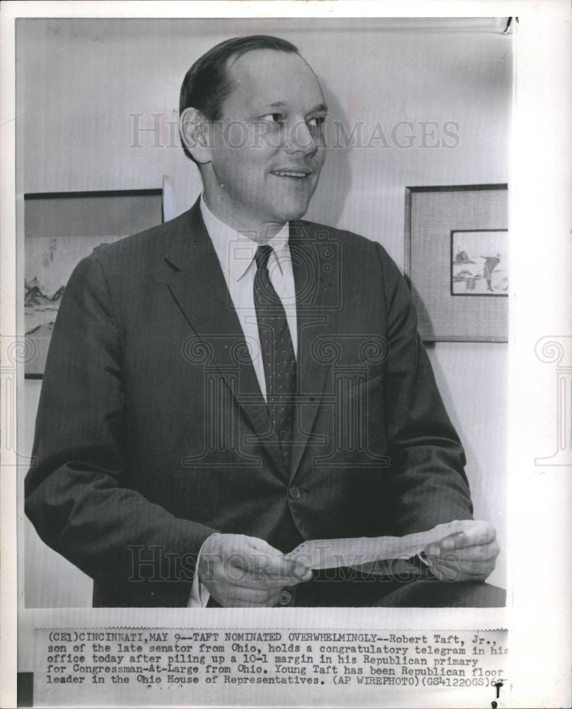 1966 Press Photo Robert Taft Senator - Historic Images