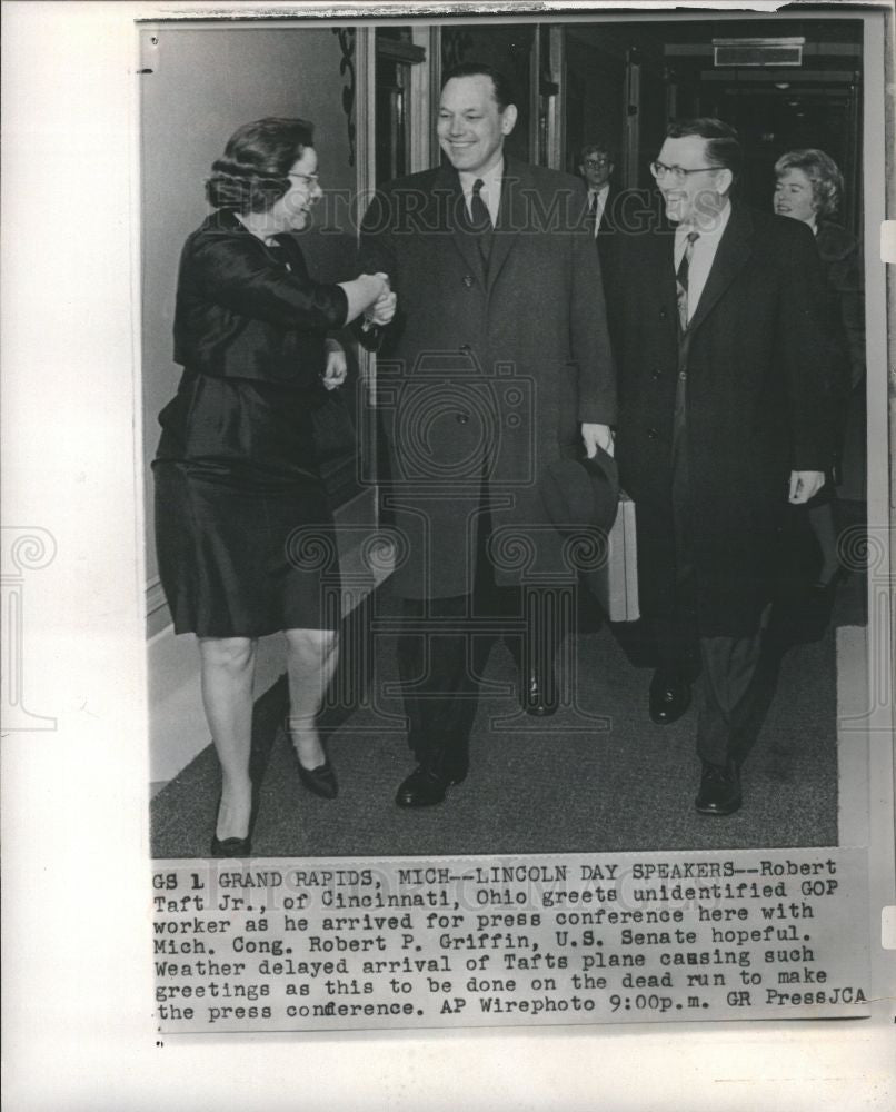 1966 Press Photo Robert Taft Jr. Senator - Historic Images