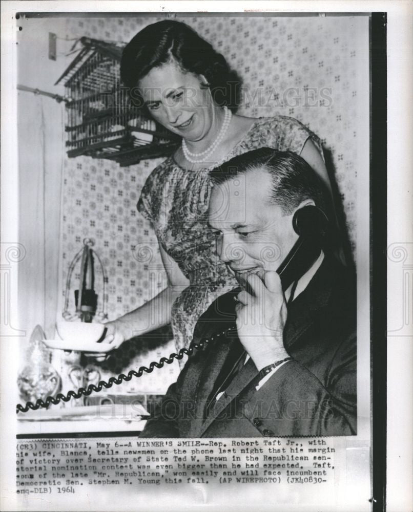 1964 Press Photo Robert Taft Jr. Senator Ohio - Historic Images