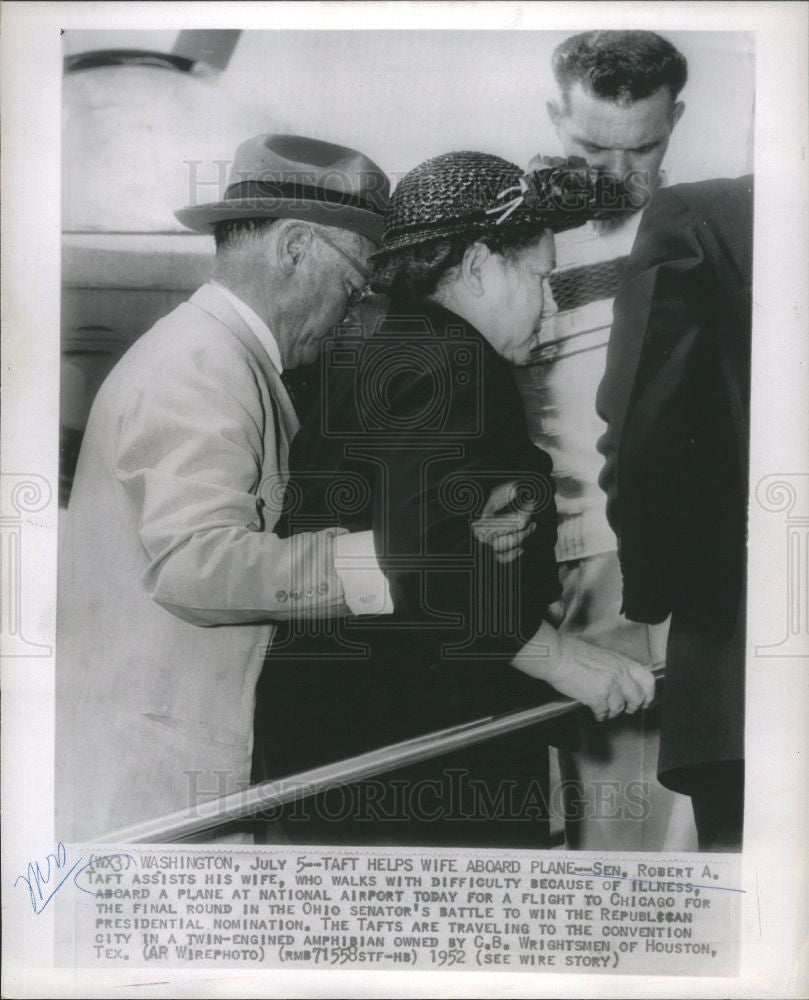 1952 Press Photo Robert A.Taft Senator - Historic Images