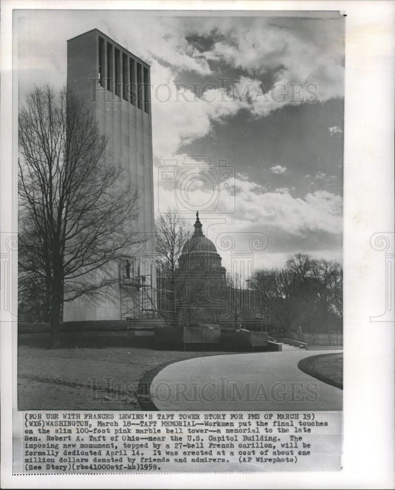 1959 Press Photo Robert A. Taft Memorial - Historic Images