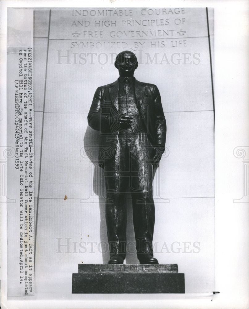 1959 Press Photo Robert Taft United States Senator Ohio - Historic Images
