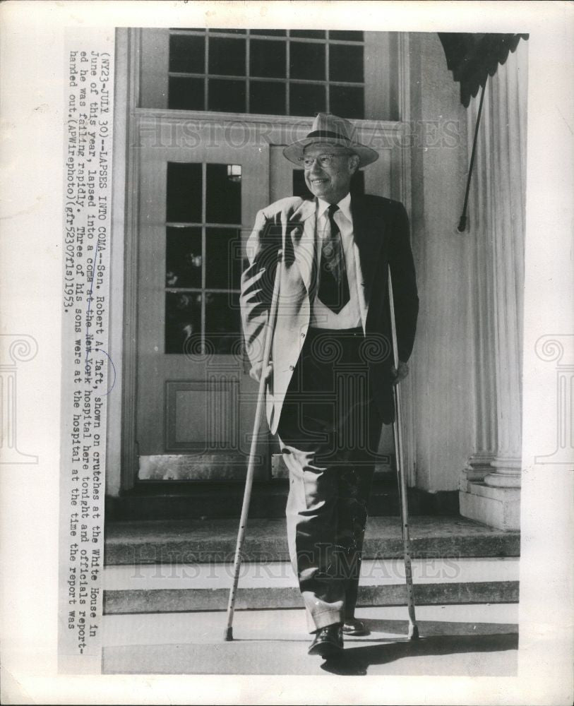 1953 Press Photo Sen. Robert A. Taft - Historic Images
