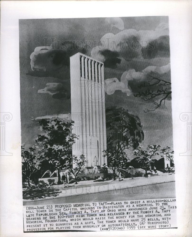 1965 Press Photo Sen. Robert A. Taft D.S.Tower Painting - Historic Images