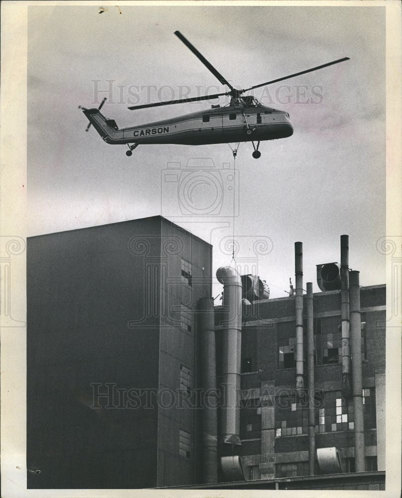 1974 Press Photo helicopter, assembly plant, Chrysler - Historic Images