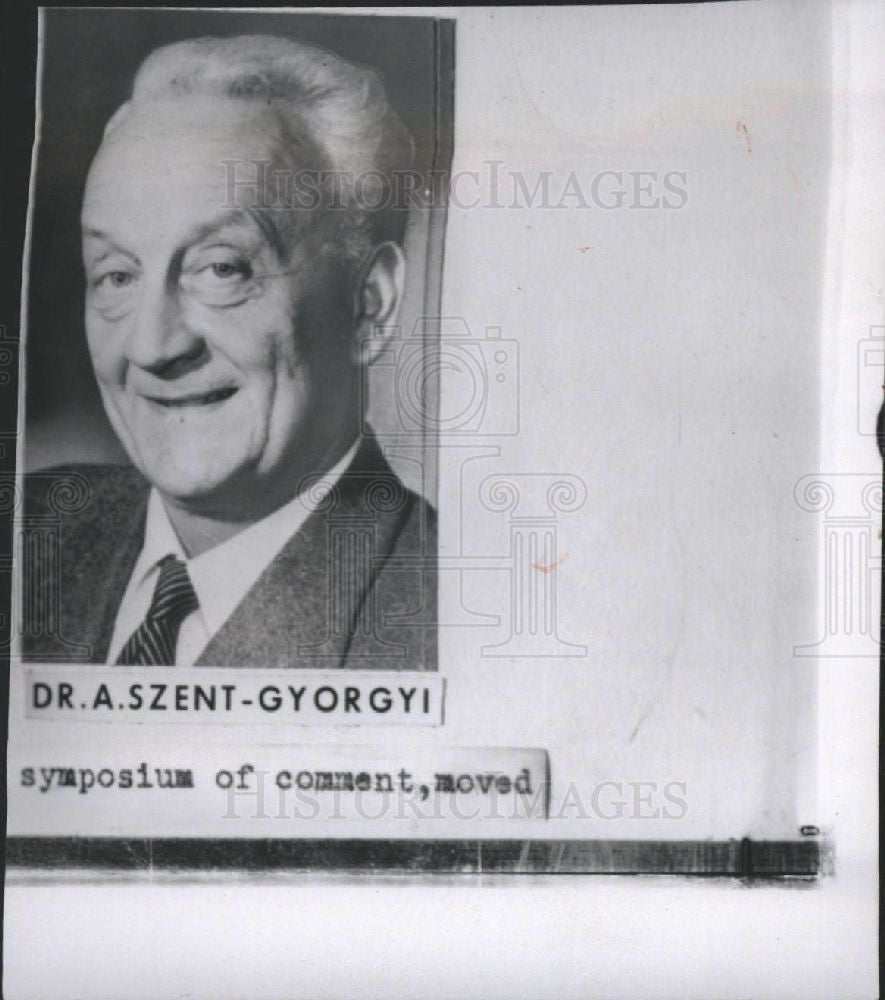 1957 Press Photo Albert Szent-GyÃƒÆ’Ã†â€™Ãƒâ€šÃ‚Â¶rgyi Hungarian Nobel - Historic Images