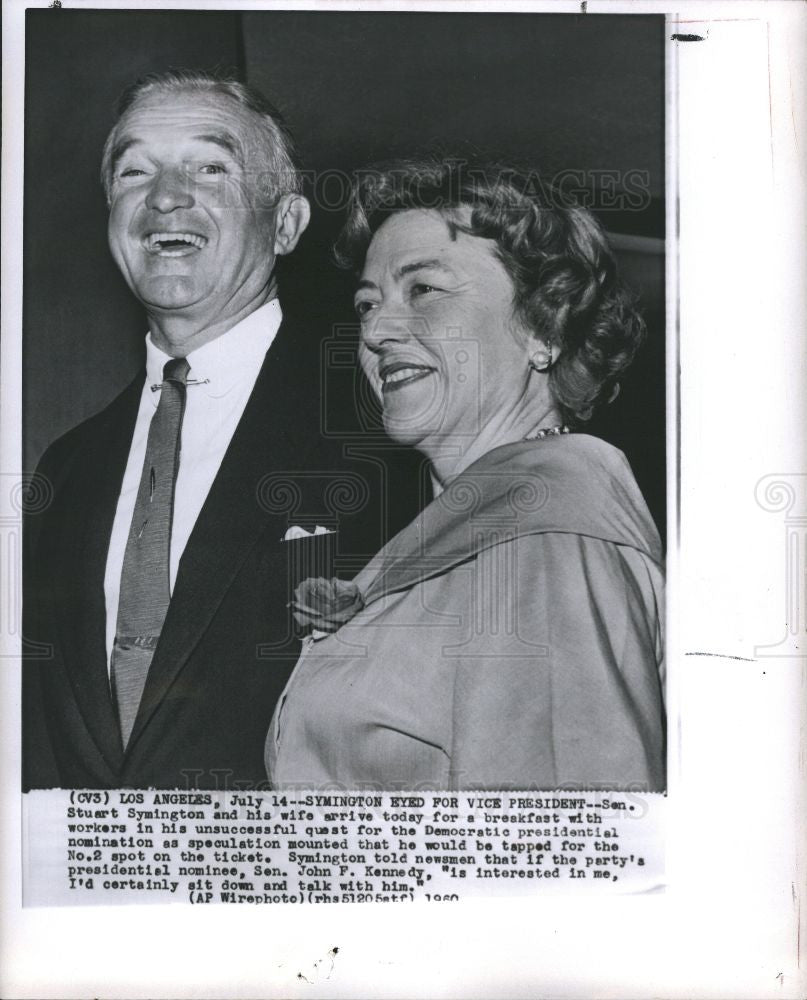 1960 Press Photo Senator Stuart Symington - Historic Images