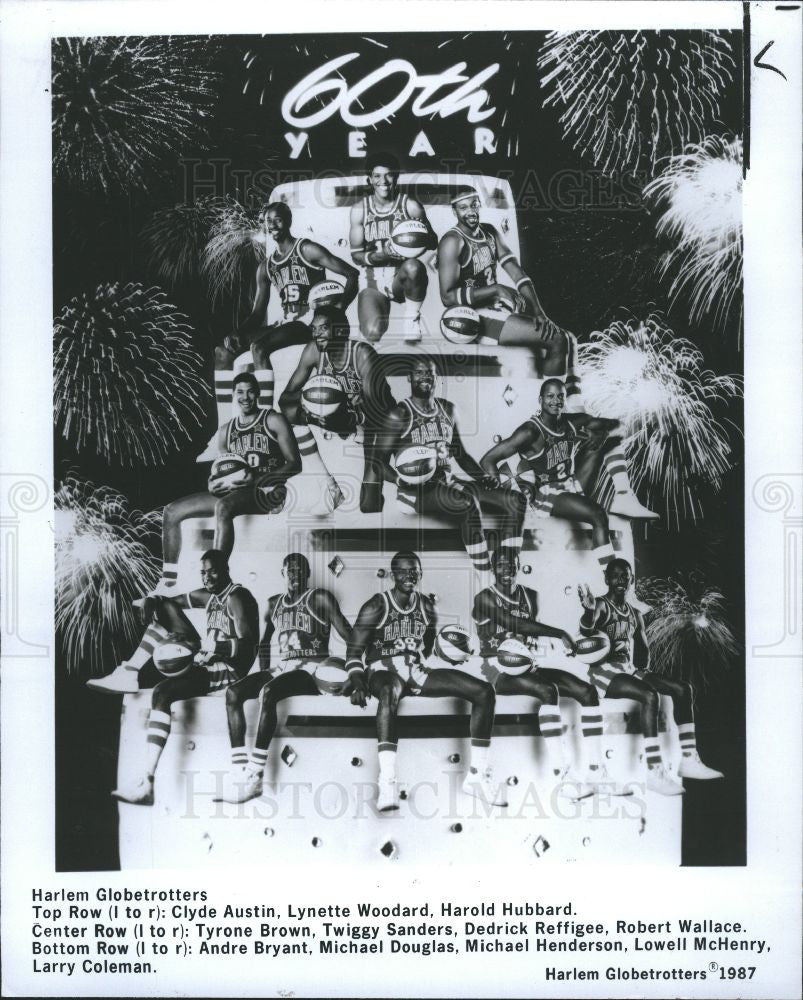1987 Press Photo Harlem Globetrotters 1987 - Historic Images