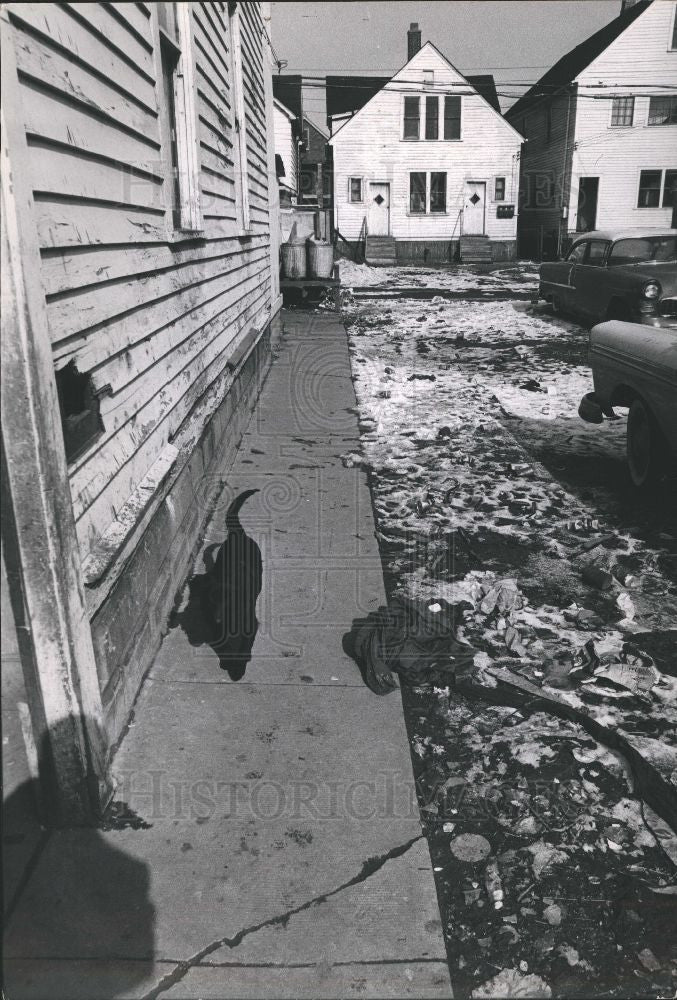 1965 Press Photo Hamtramck Michigan Wyandotte Street - Historic Images
