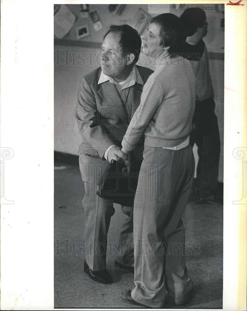 1981 Press Photo handicapped couple dance Schoolcraft - Historic Images