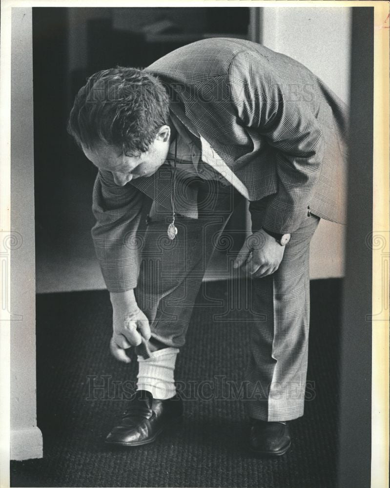 Press Photo handicap man runner special olympics - Historic Images