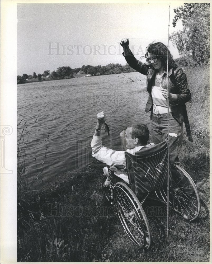 1979 Press Photo handicapped sports disabled fishing - Historic Images