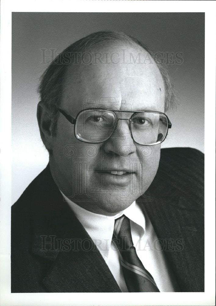 1990 Press Photo B. Ralph Sylvia Detroit Edison Company - Historic Images