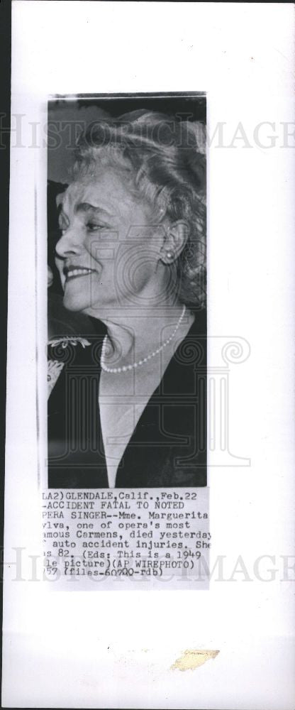 1957 Press Photo Marguerite Sylva Opera Singer Carmen - Historic Images