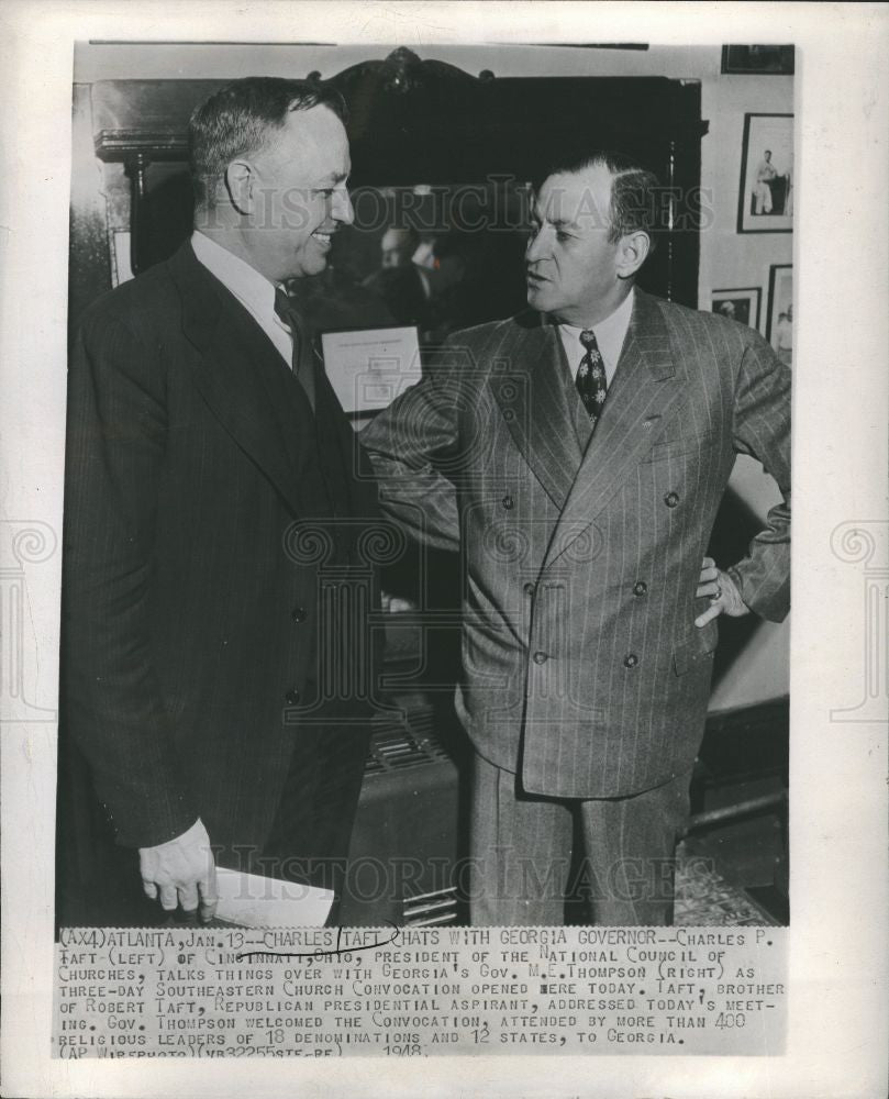 1948 Press Photo Charles P. Taft Politician - Historic Images