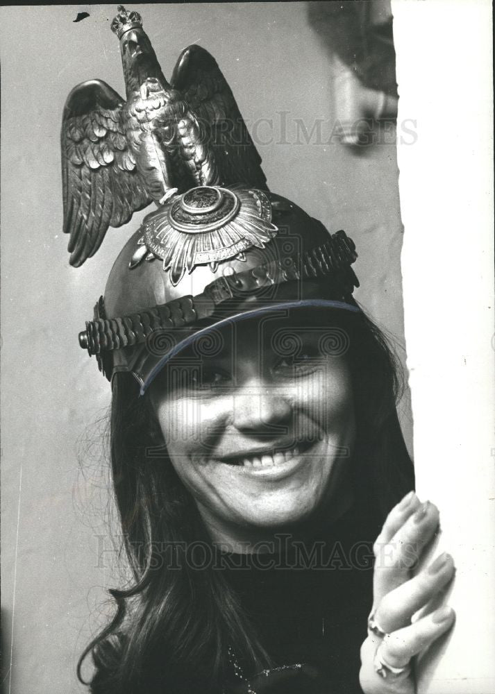 1970 Press Photo Helmet - Historic Images