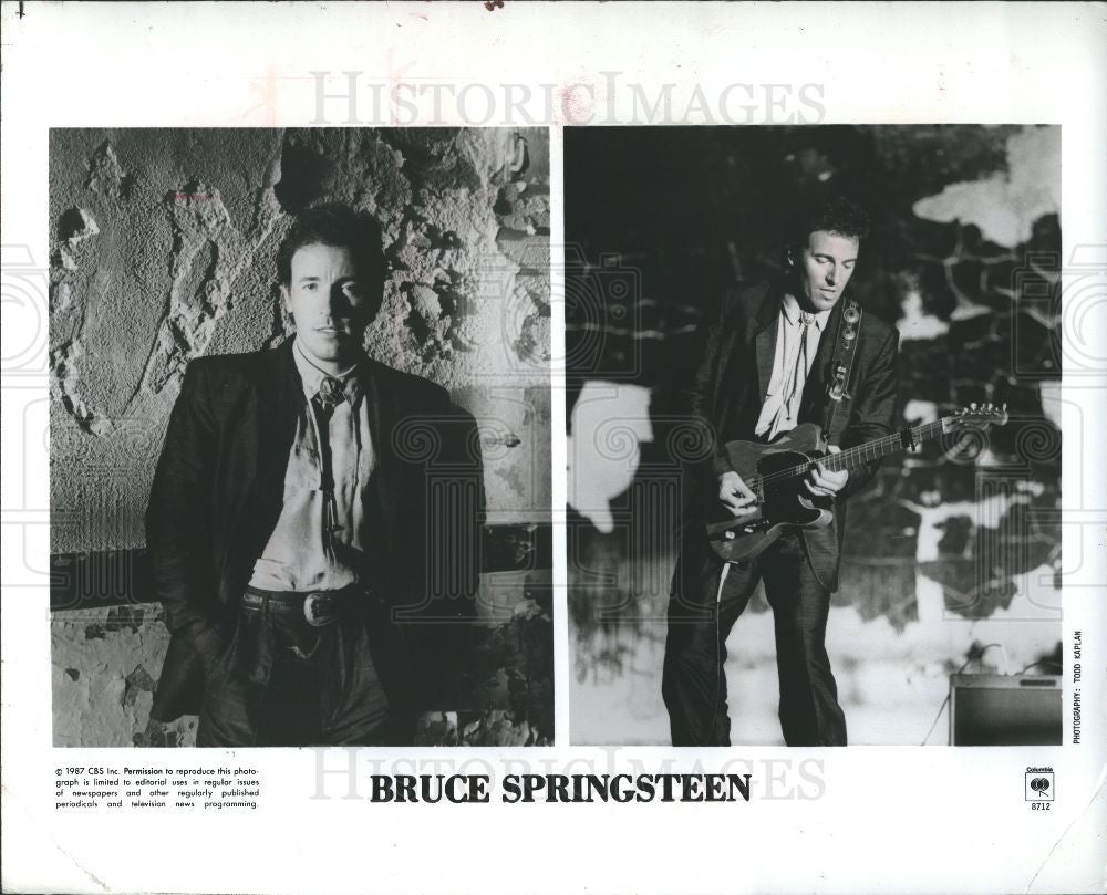 1988 Press Photo Bruce Springsteen Singer Songwriter - Historic Images