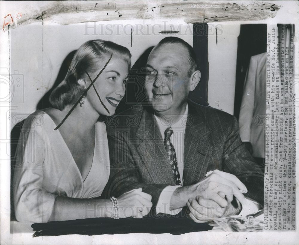 1954 Press Photo Adolph Spreckels II Sugar Heir - Historic Images