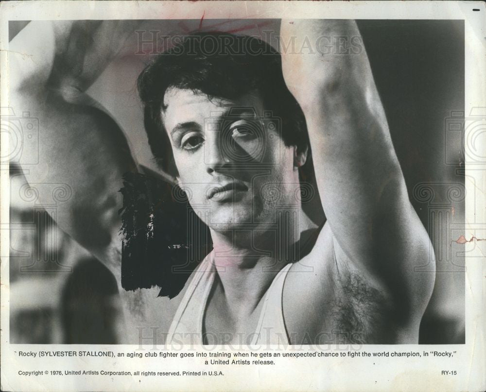 1977 Press Photo Sylvester Stallone American actor - Historic Images