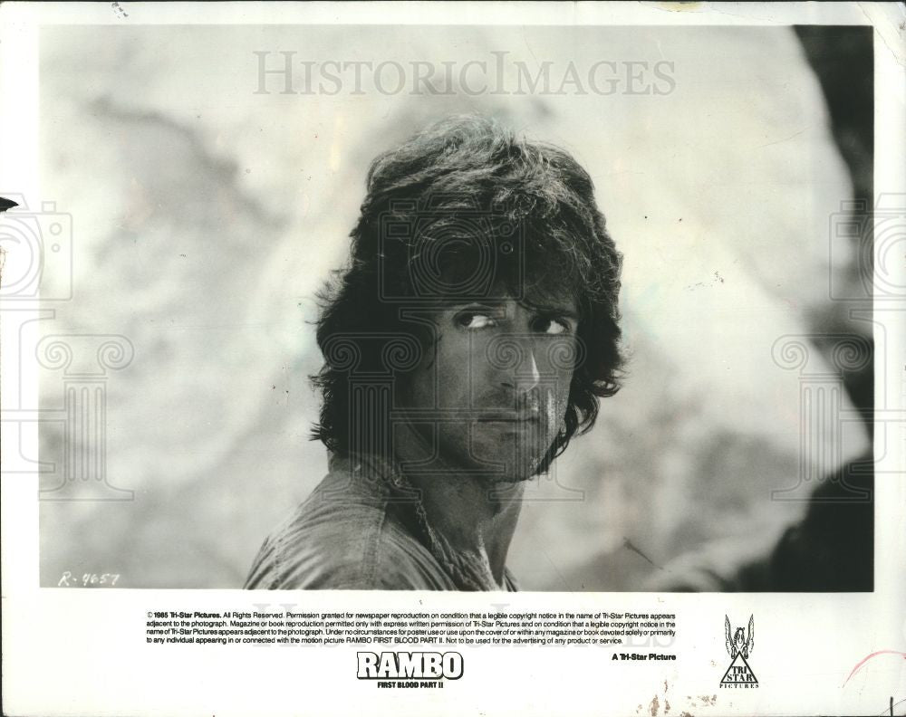1985 Press Photo Sylvester Stallone American actor - Historic Images