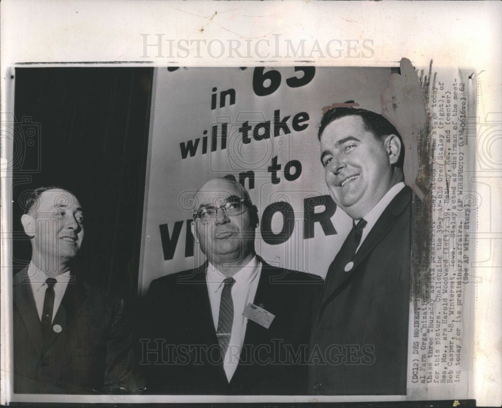 1962 Press Photo Staley, Harold Woodward, Bob Casper - Historic Images