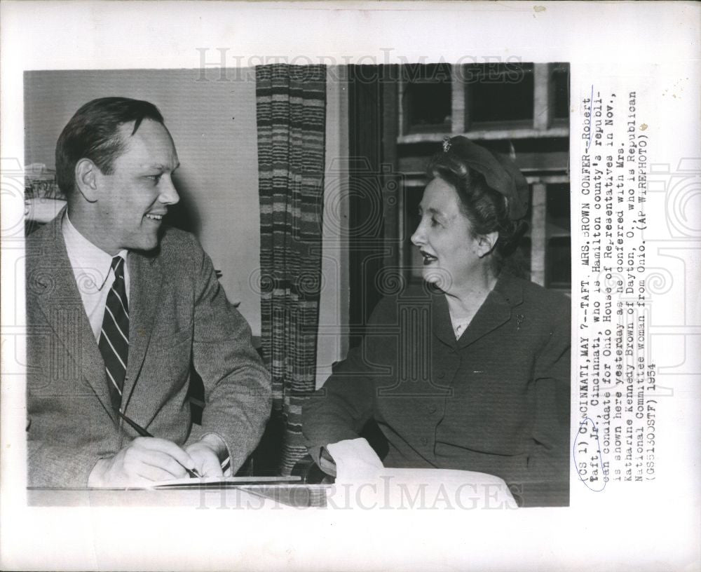 1954 Press Photo Robert Taft, Cincinnati, Republican - Historic Images