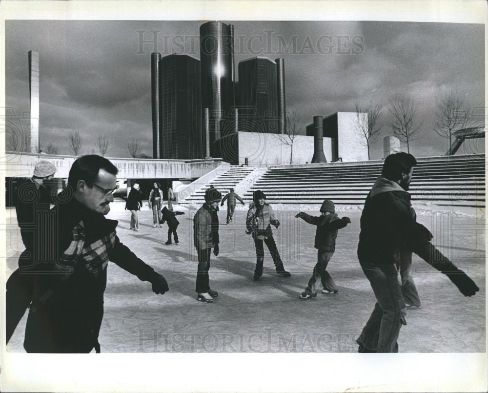 1979 Press Photo Hart Plaza Downtown Detroit - Historic Images