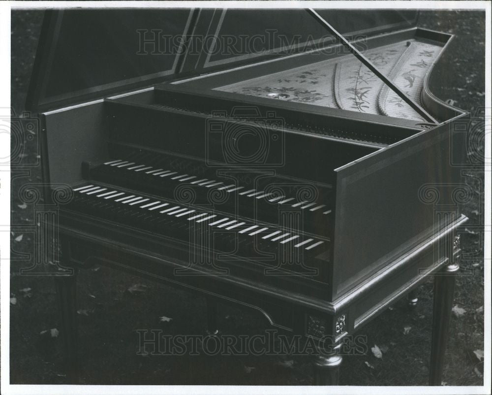 Press Photo Harpsichord Orchestra Hall Detroit - Historic Images