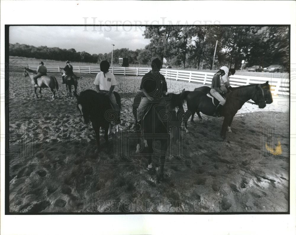 1992 Press Photo Handicapped Sports Special Equestrians - Historic Images