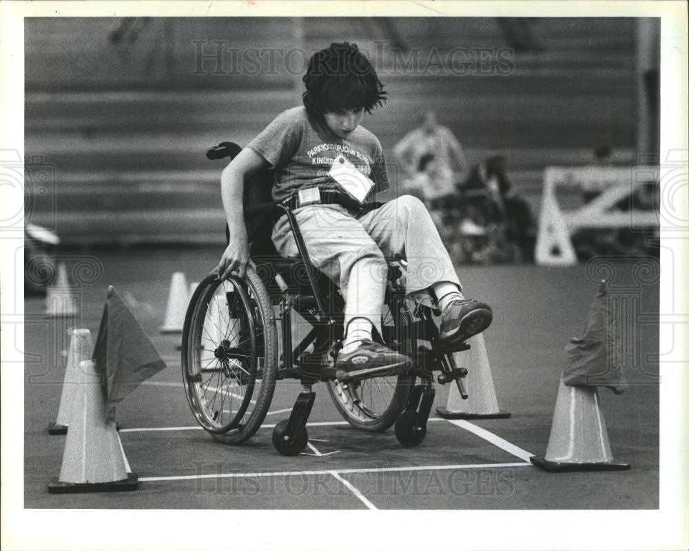 1986 Press Photo Tina Wadley handicapped sports - Historic Images