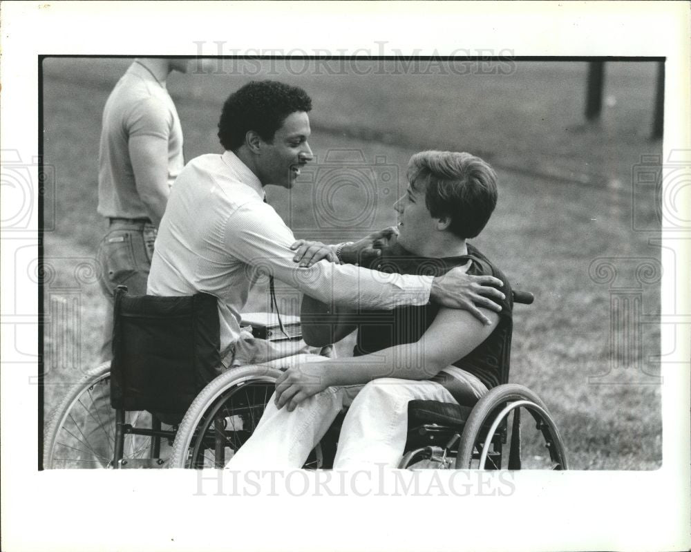 1985 Press Photo Wheelchair Sports - Historic Images