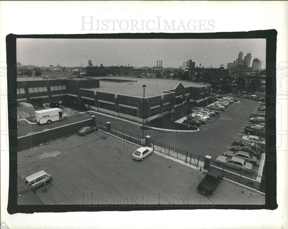 1988 Press Photo Brewery Park overhead shot gratiot - Historic Images