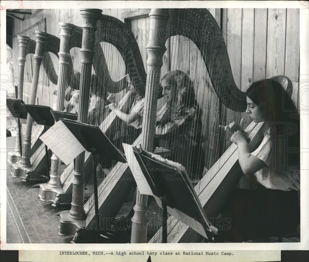 1973 Press Photo harp National Music Camp Interlochen - Historic Images