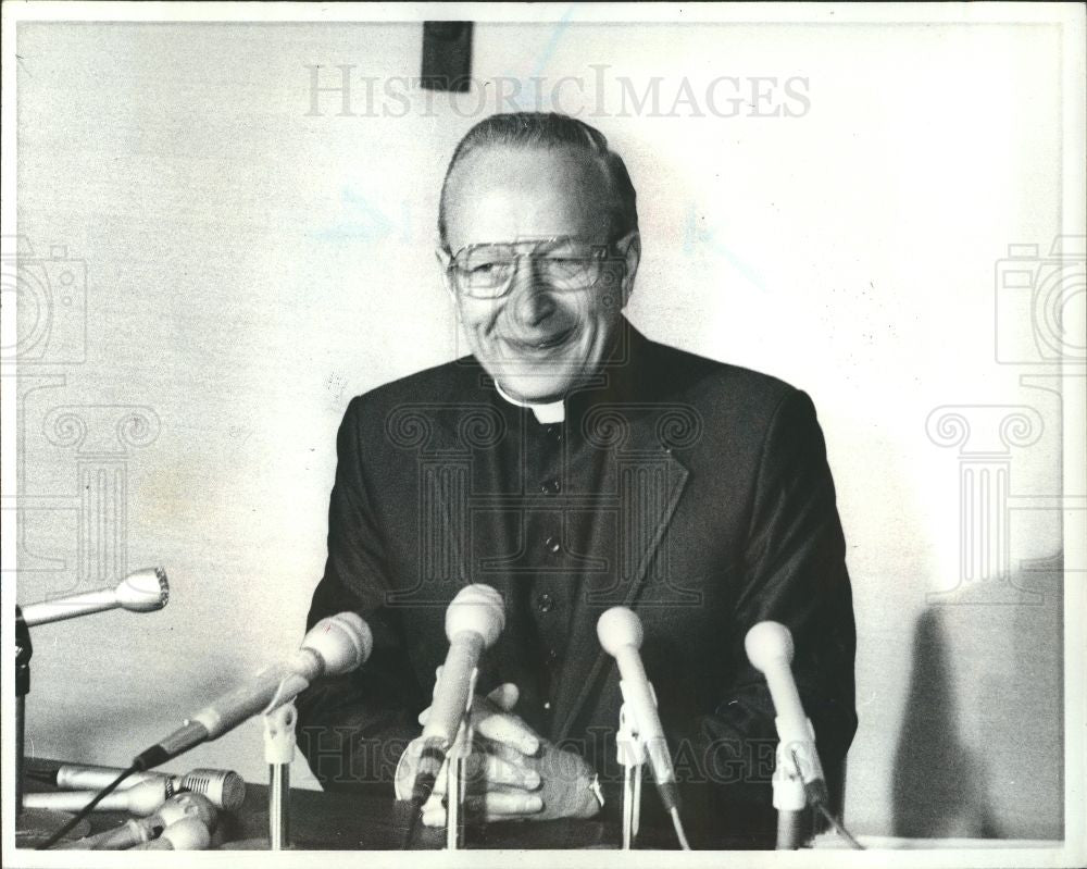 1983 Press Photo Cardinal Edmund Szoka - Historic Images