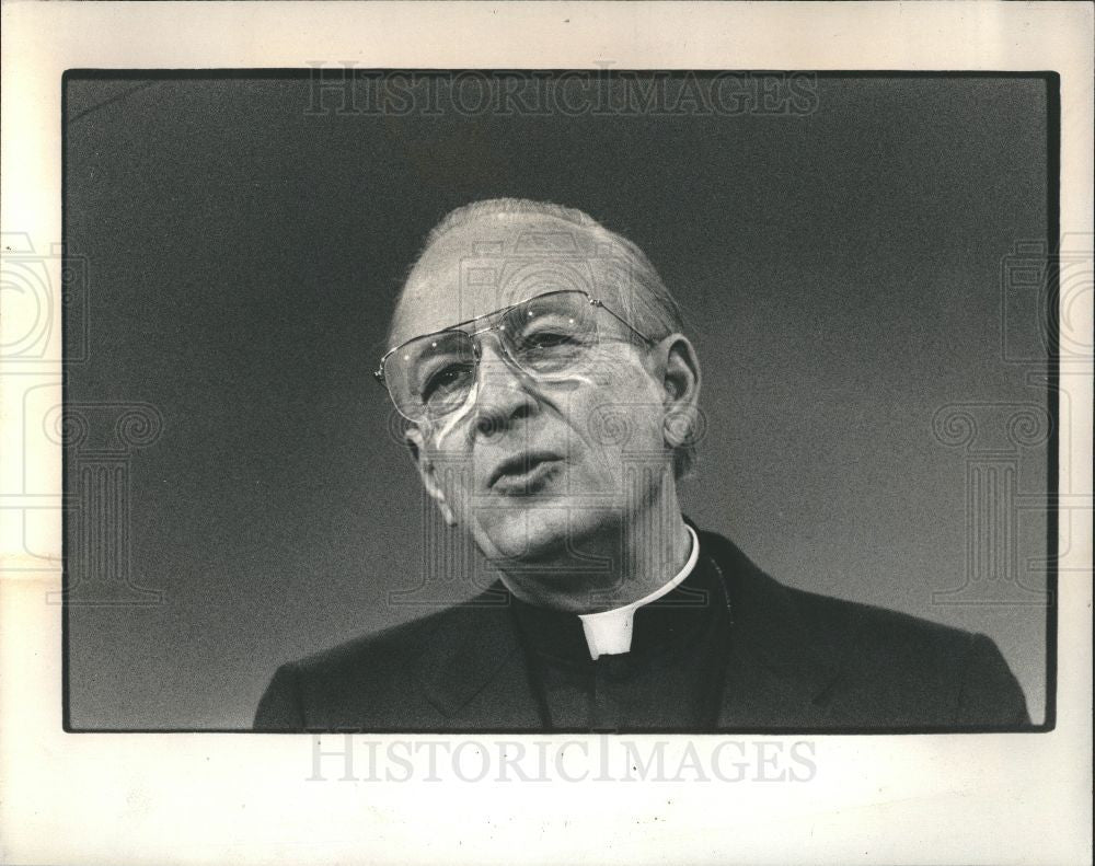1989 Press Photo Edmund C Szoka Archbishop Detroit - Historic Images