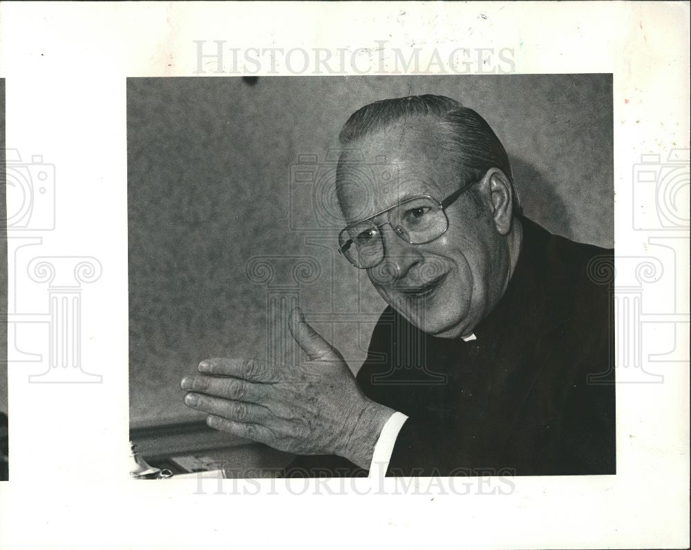 1983 Press Photo Edmund Szoka Archbishop of Detroit - Historic Images
