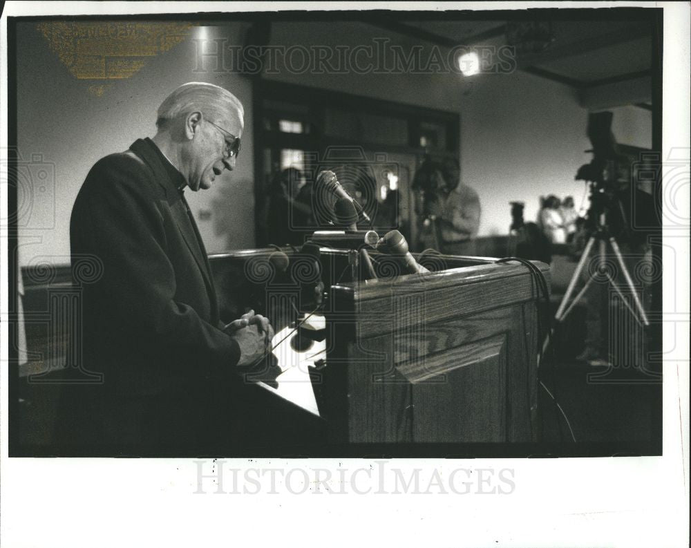 1991 Press Photo Edmund Szoka Roman Catholic Church - Historic Images