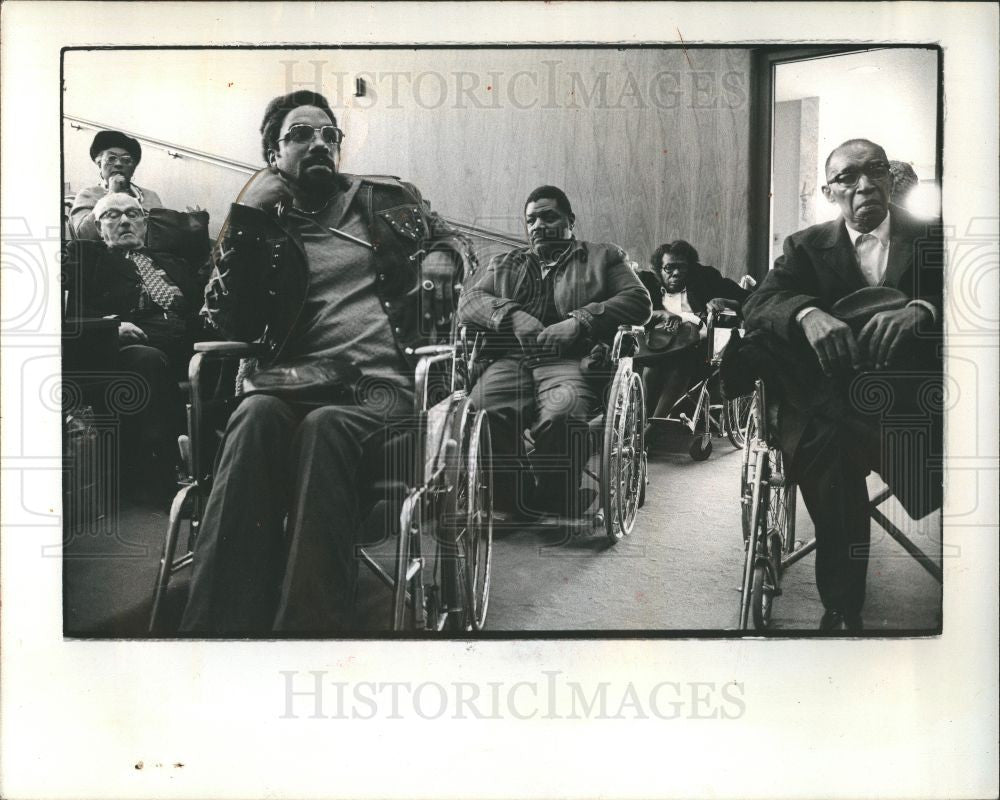 1976 Press Photo Don Peal James Thomas Handicapped - Historic Images
