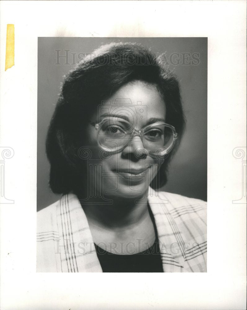 1989 Press Photo Jacqueline Thomas Editor Detroit Free - Historic Images