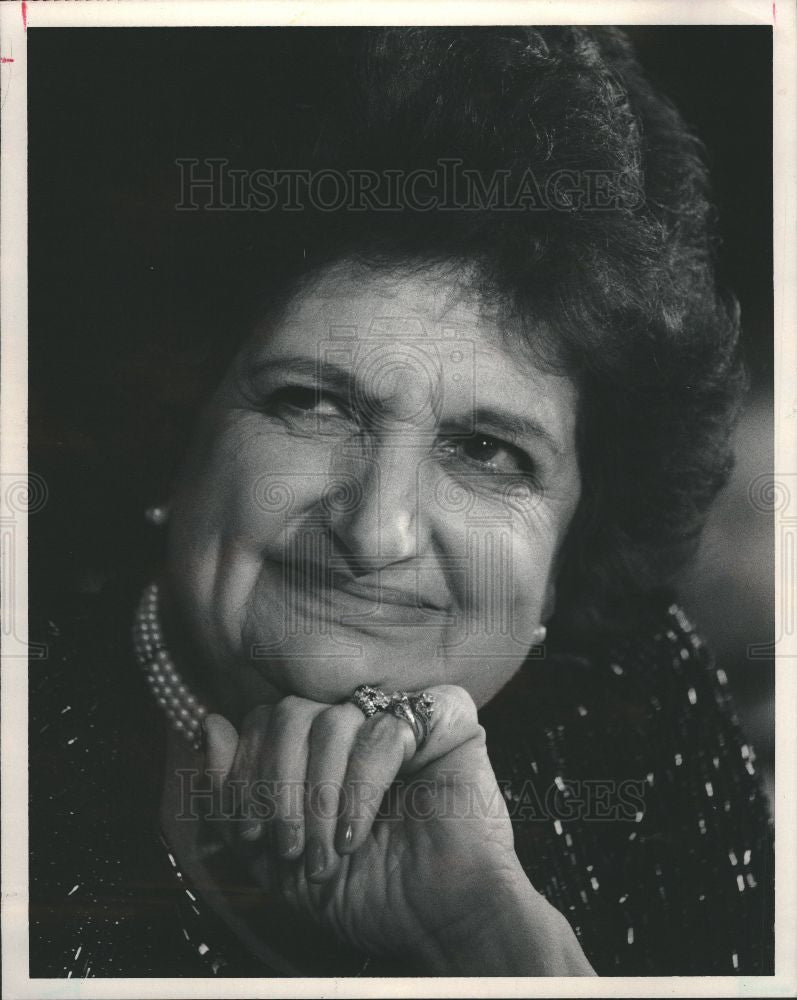 1986 Press Photo Helen Thomas, White House bureu chief - Historic Images