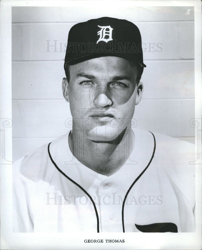 Press Photo George Thomas Detroit Tigers Baseball - Historic Images