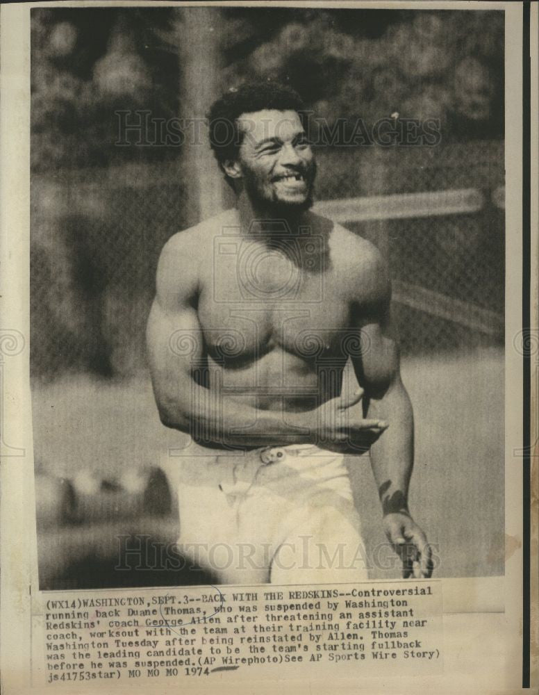 1974 Press Photo Duane Thomas - Runner - Historic Images