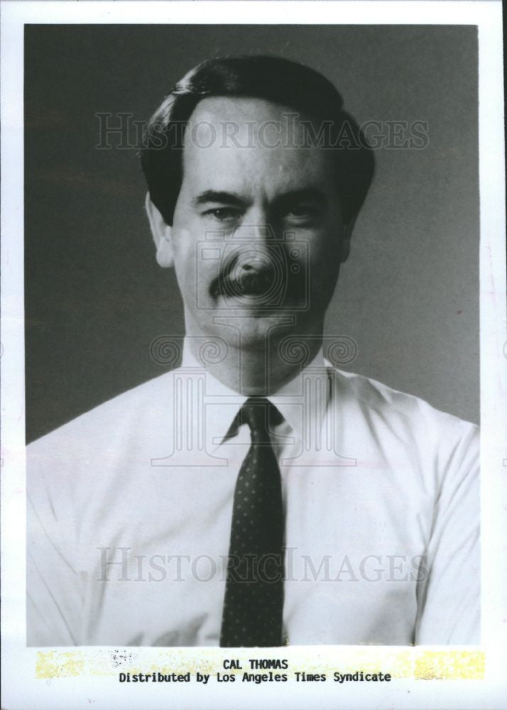 1989 Press Photo Cal Thomas,Los Angeles Times Syndicate - Historic Images