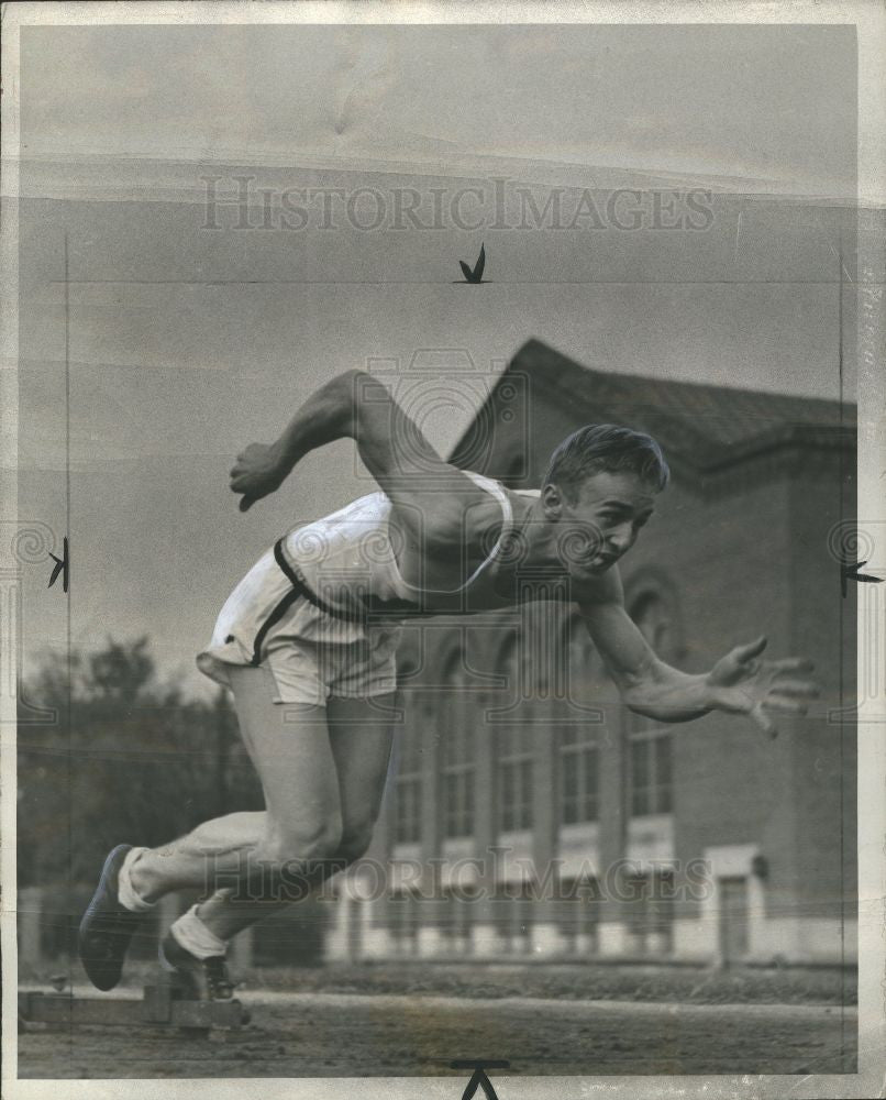 1941 Press Photo Al Thomas University Michigan Track - Historic Images