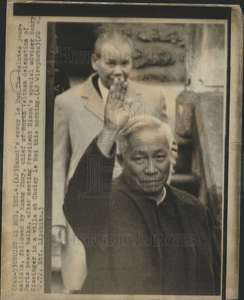 1972 Press Photo Hanoi&#39;s envoy Le Duo - Historic Images