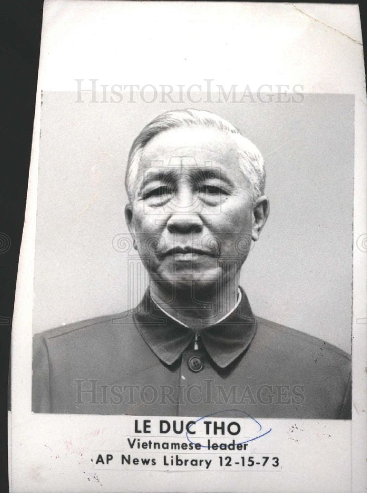 1973 Press Photo Le Duc Tho Vietnamese leader General - Historic Images